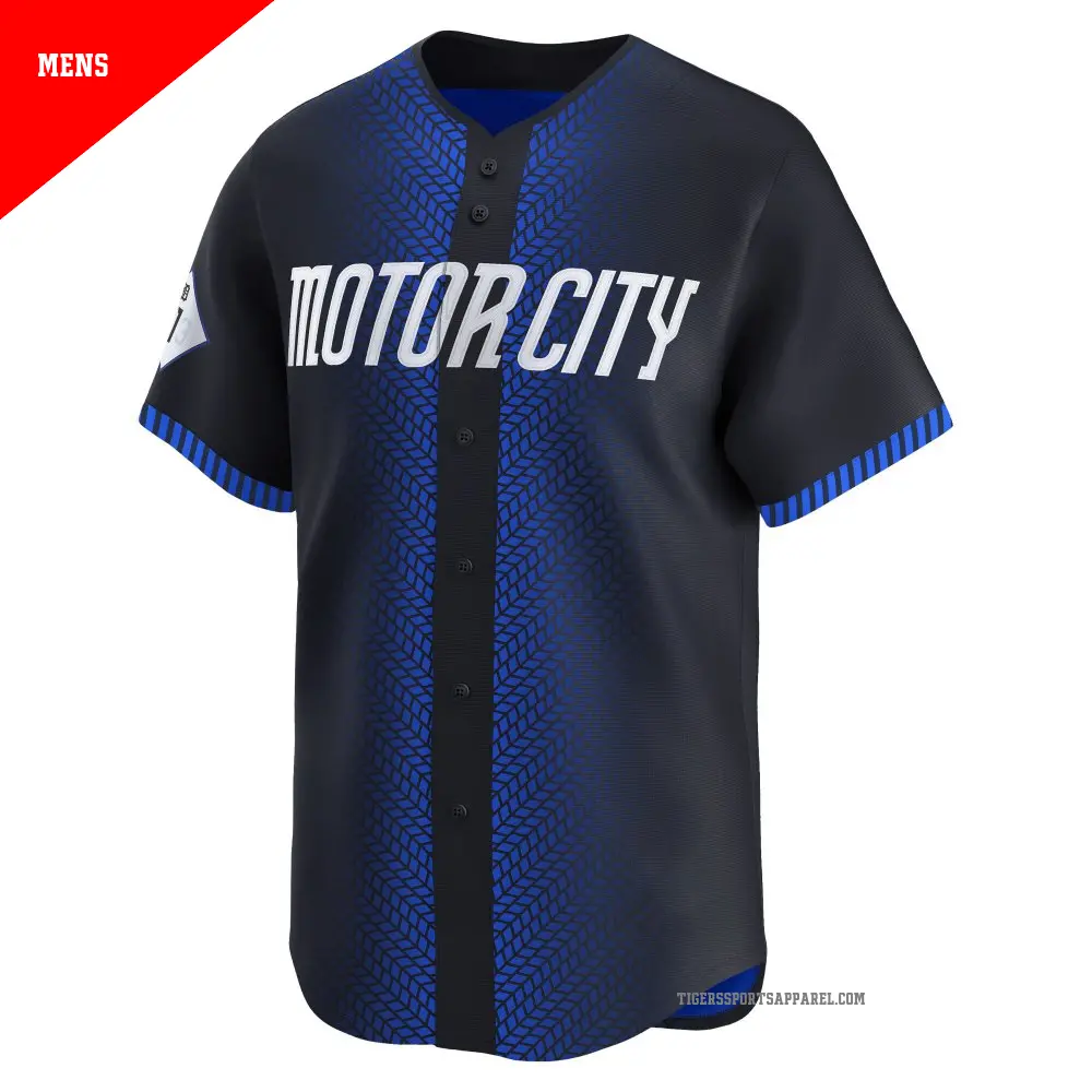 Men s 28 Javier Baez Detroit Tigers Blue Limited 2024 City Connect Jersey