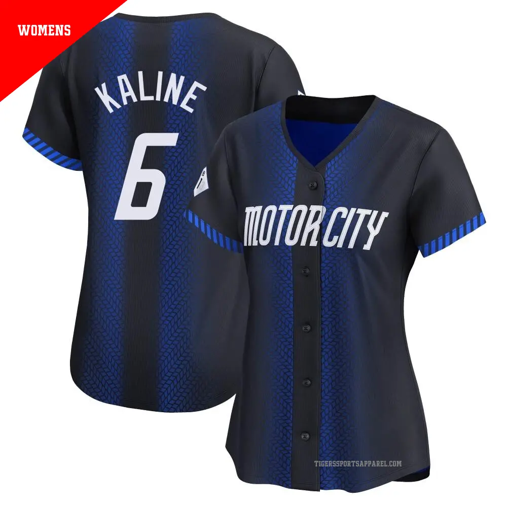 Women's ＃6 Al Kaline Detroit Tigers Blue Limited 2024 City Connect Jersey